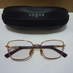 Vogue Frames VO4271-B 5152 Women  52-16-135 GOLD FRAME  Rhinestones PURPLE Rims